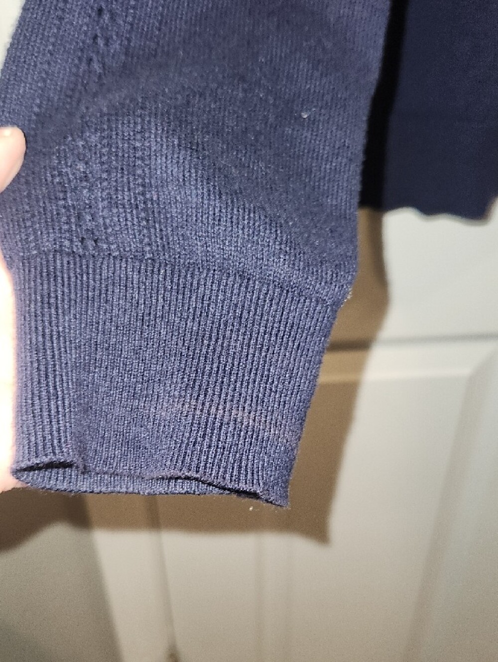 a new day Navy Button-Front Crewneck Cardigan - Picture 5 of 6